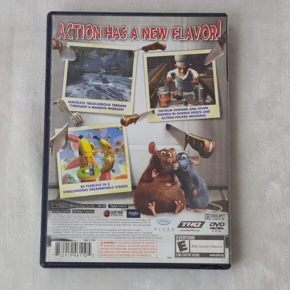 Ratatouille Sony PS2 Playstation 2 Video Game 2007 Black Label w/ Manual - Picture 4 of 7